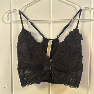 Free People Black Lace Bralette